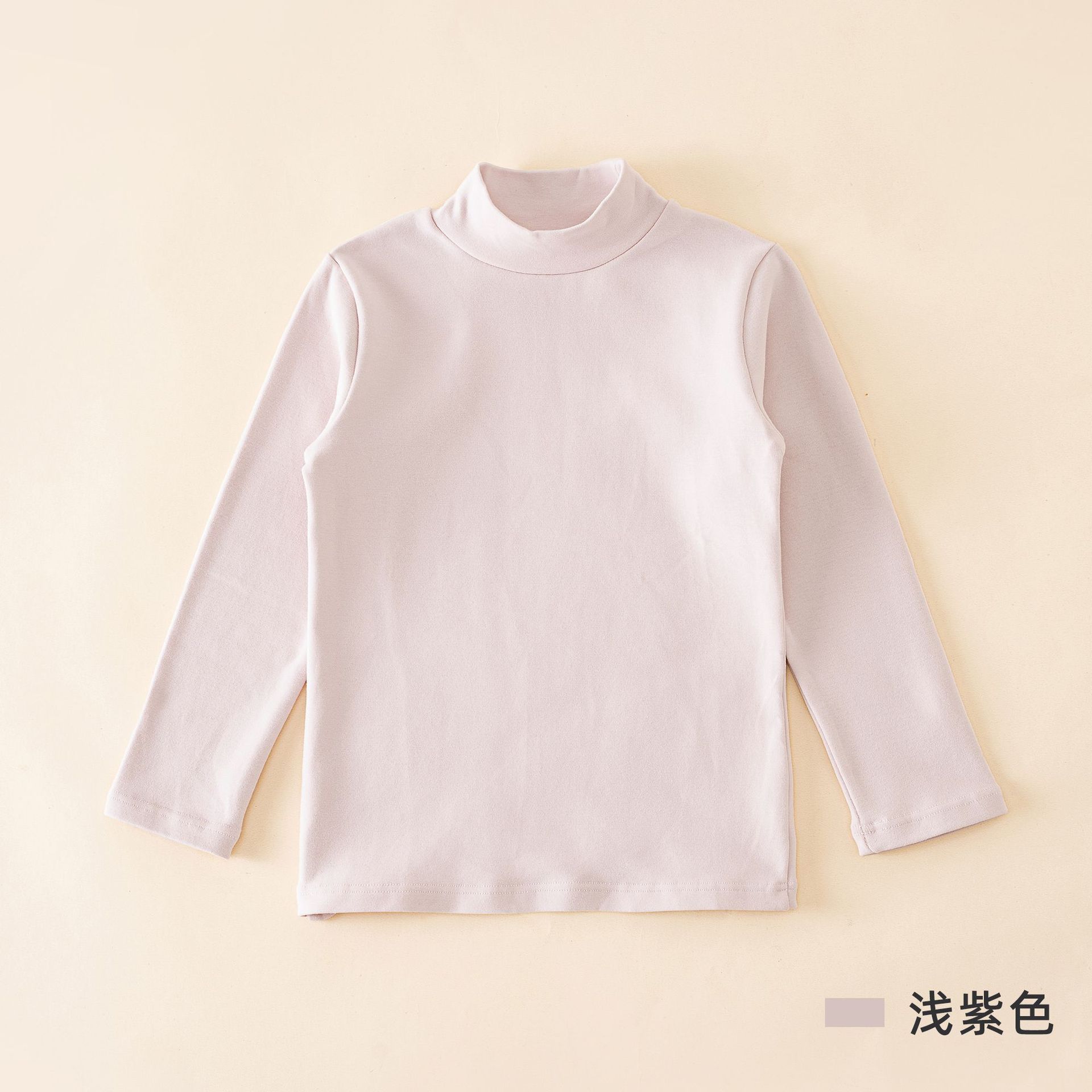Camiseta térmica de otoño e invierno para niños, ropa infantil clase A, camisa de otoño para niños, camiseta interior de cuello medio alto de color liso para niñas.