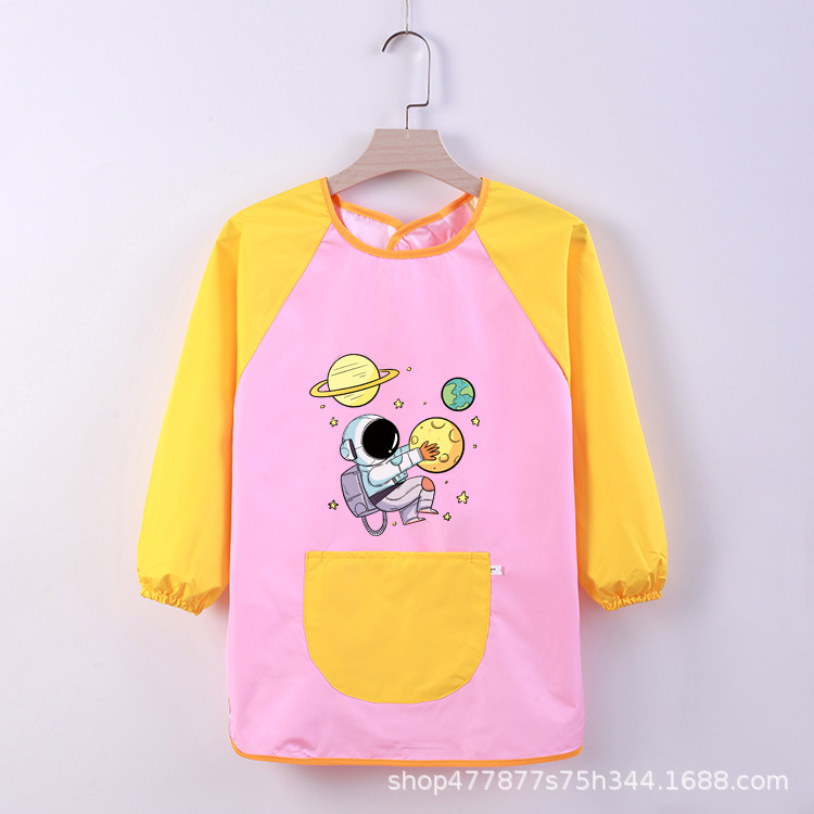 Abrigo DE LOS NIÑOS impermeable arte kindergarten pintura ropa publicidad inversa ropa impresa logo manga larga delantal vestido inverso
