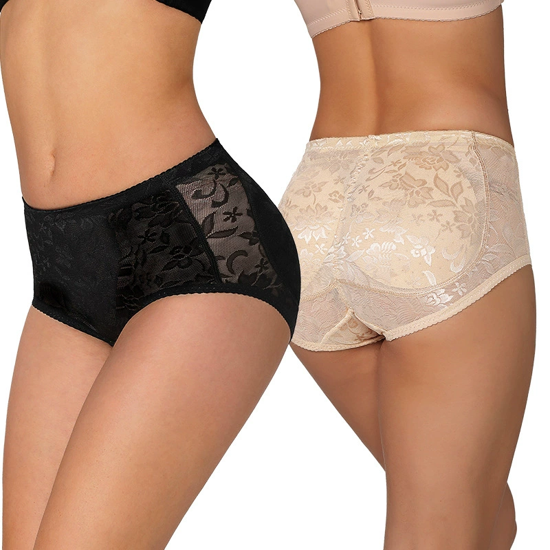 Трансграничные кружевные шорты средней талии женские толстые ягодицы артефакт тела тела брюки подтяжки бедра трусы трусики поддельные задницы