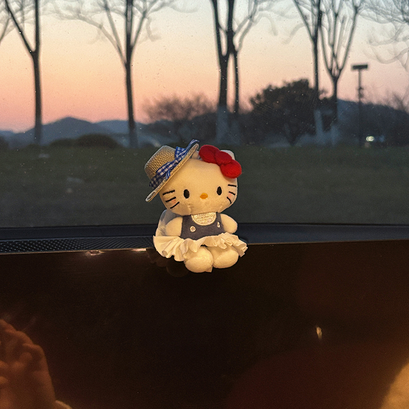 车内饰品摆件车载可爱helloKitty汽车空调出风口装饰女士车用好物|undefined