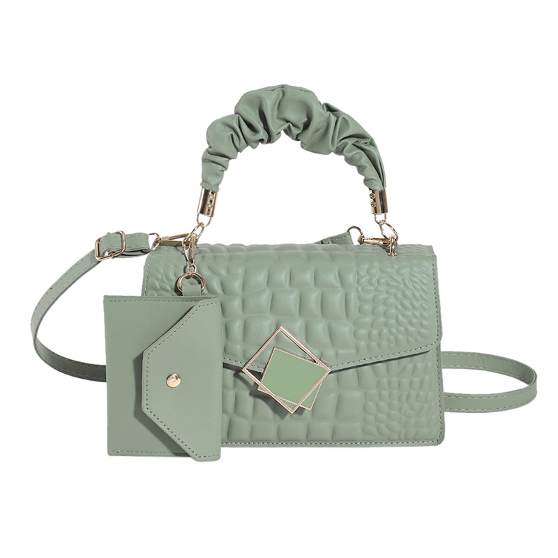 2024 primavera y verano nuevo solo hombro crossbody pequeño bolso cuadrado patrón de cocodrilo moda bolso de las mujeres