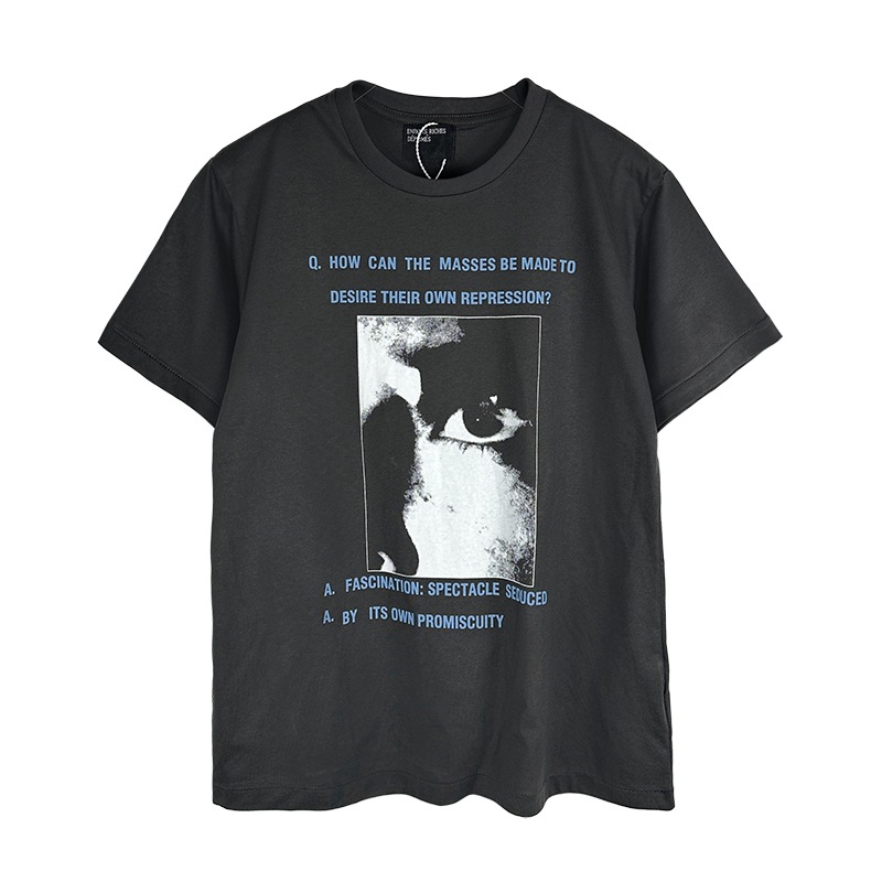 6016 Dark Gray graphic cotton T-shirt
