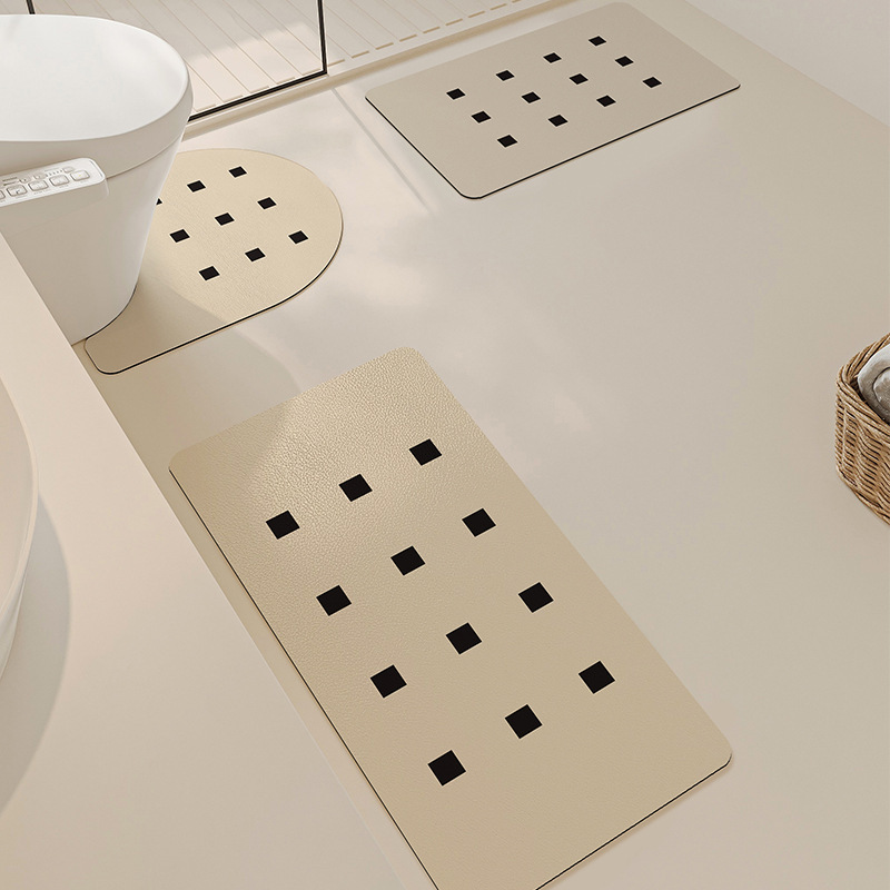 Bathroom Absorbent Door Mat Diatom Mud Toilet Non-slip Toilet Mat U-shaped Toilet Cover Quick-drying Washbasin