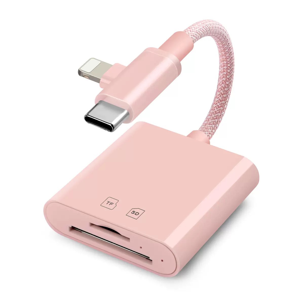 Aplicable a Pingguo lector de tarjetas de teléfono móvil SDTF dos en uno convertidor universal tableta OTG línea de transmisión