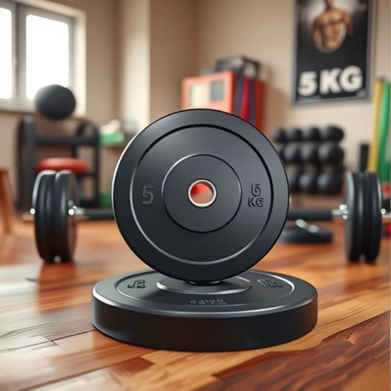 Full Rubber Barbell Plates Factory Wholesale Gym Commercial Barbell Set Black Large Aperture Rubber Weightlifting Plates