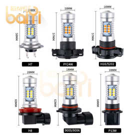 汽车LED雾灯H8/H11 3030 21SMD 解码 LED防雾灯H7 9006 9005 车灯