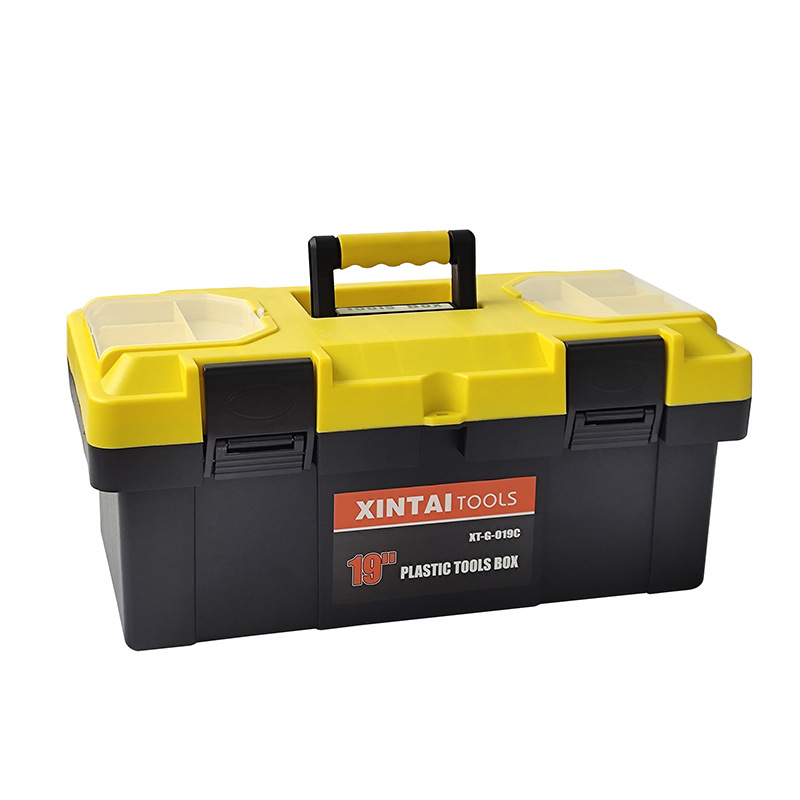 家庭用プラスチック携帯多機能金物工具箱車載修理ツール二重収納ボックスメーカー卸売り
