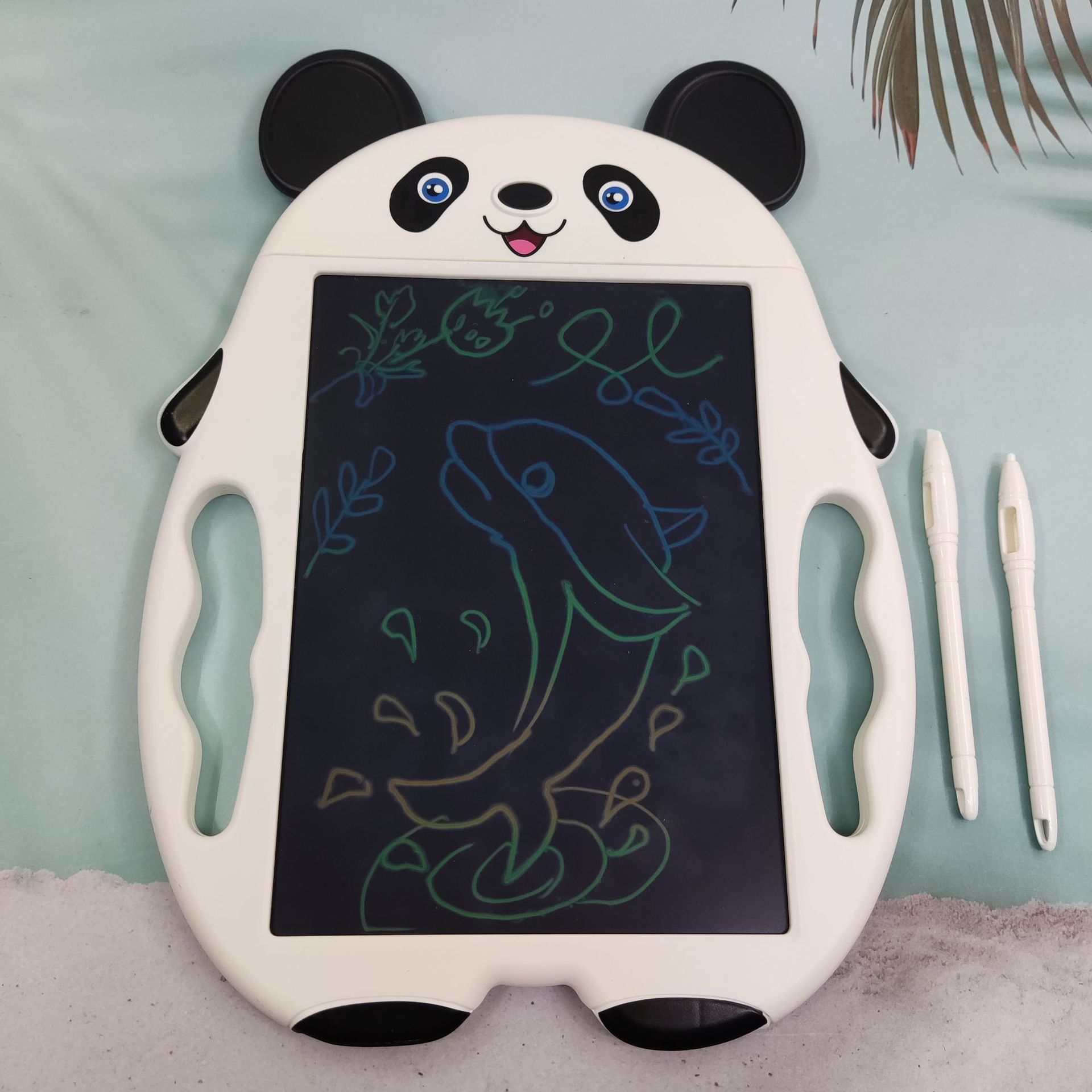 La educación temprana de los niños Qizhi tableta electrónica del LCD del tablero de escritura del color de la panda de la pintura del LCD de 9 pulgadas