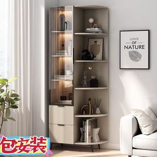 Corner Bedroom Corner Cabinet Storage Bedside Table Cabinet Corner Living Room Multi-Layer Display Shelf Corner Simple Bookcase