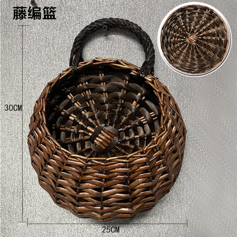 Maceta semicircular para colgar en la pared, cesta decorativa de pared, maceta de ratán de hierro para colgar en la pared, cesta colgante para decoración de interiores, planta floral