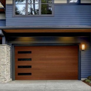 Panoramic Carved Solid Wood Garage Door, Anti-Fouling and Crack-Resistant, Environmentally Friendly, Classy and Elegant Customized Model
