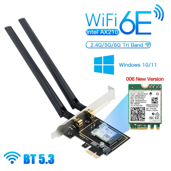 AX210 WiFi6E desktop network card
