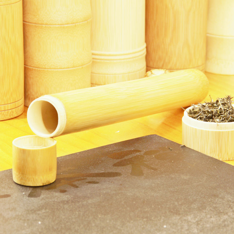 ポータブル茶葉缶密封缶旅行元生態竹製貯蔵缶茶缶彫刻茶桶特色竹工芸品|undefined