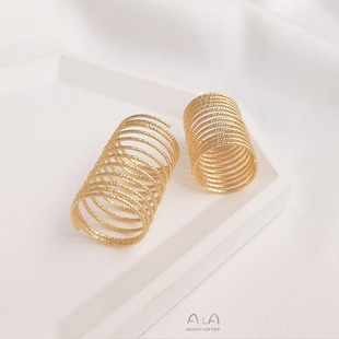 ��ɫ14K���������~����ָȦdiy���������ָ�h�ֹ��@������Ȧ����