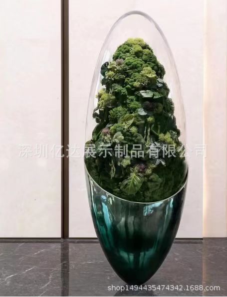 亚克力装置落地摆件装饰品植物雕塑售楼部样板房酒店客厅