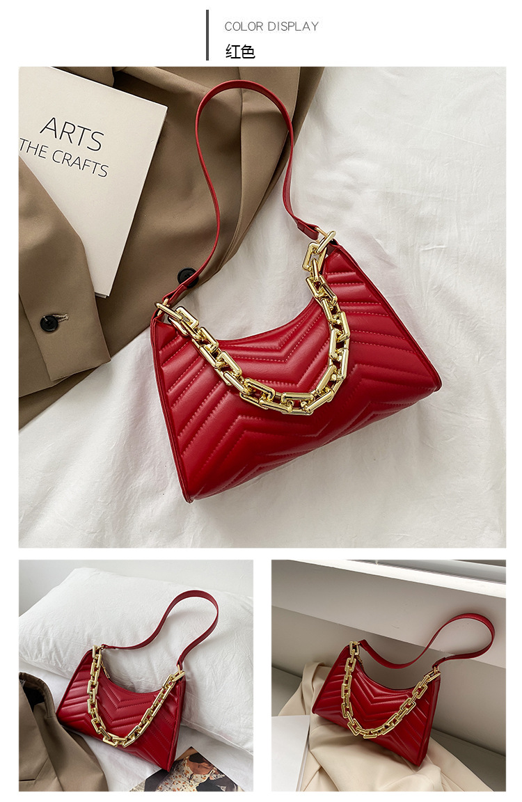 Retro New Fashion Korean Simple Western Style Chain Armpit Bag display picture 14