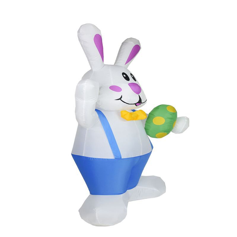 Conejo de Pascua modelo inflable 1,9 m inflable lindo conejo LED patio luminoso decoración de dibujos animados transfronterizo Amazon