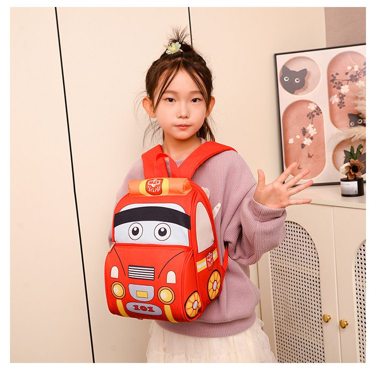 Unisexo Grande Nylon Dibujos Animados Lindo Cuadrado Cremallera Mochila Con Cremallera display picture 2