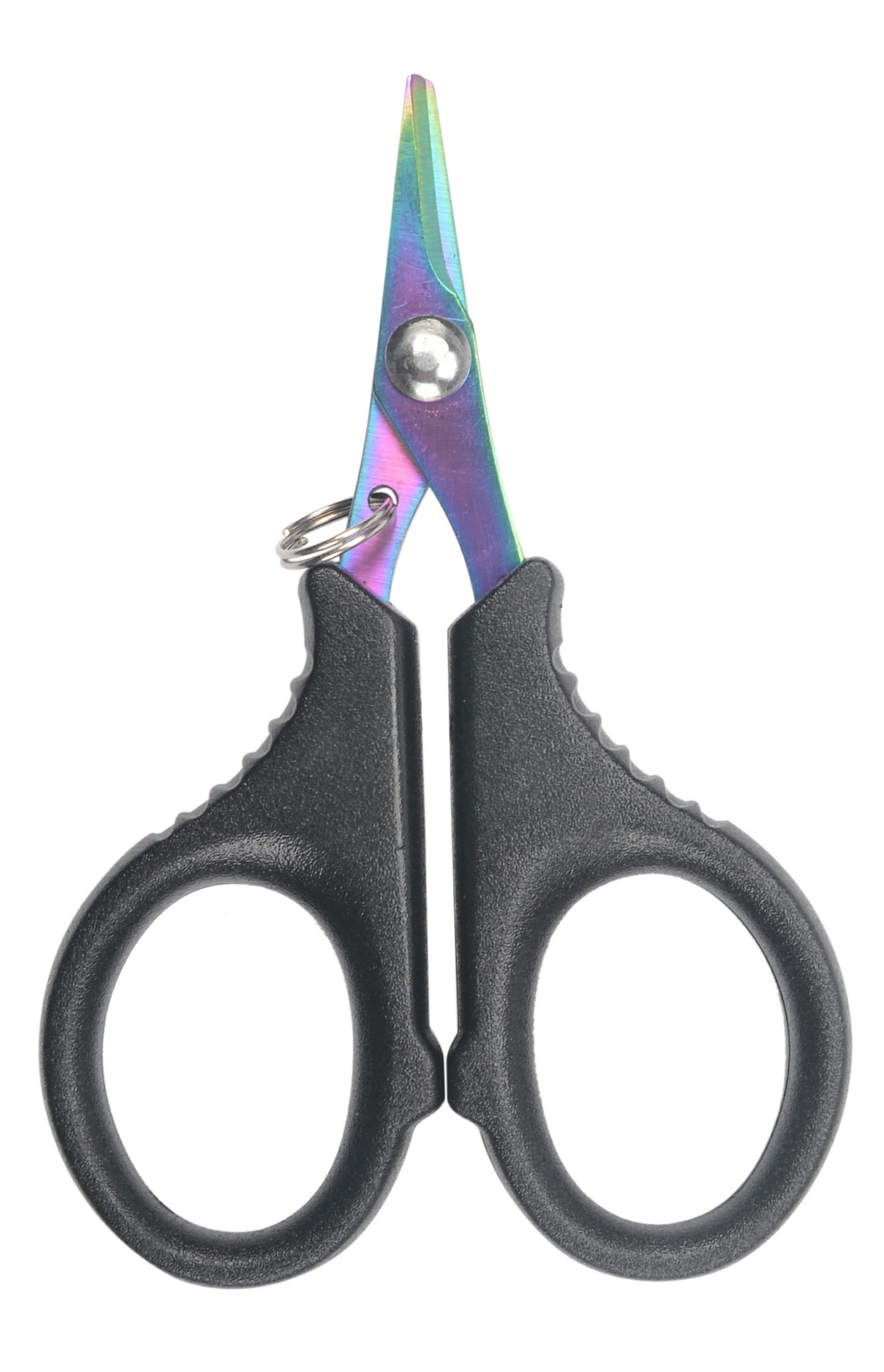 Acero inoxidable mini tijeras de pesca negro titanio color titanio línea de pesca tijeras/Luya alicates/Dalima línea Luya tijeras de pesca