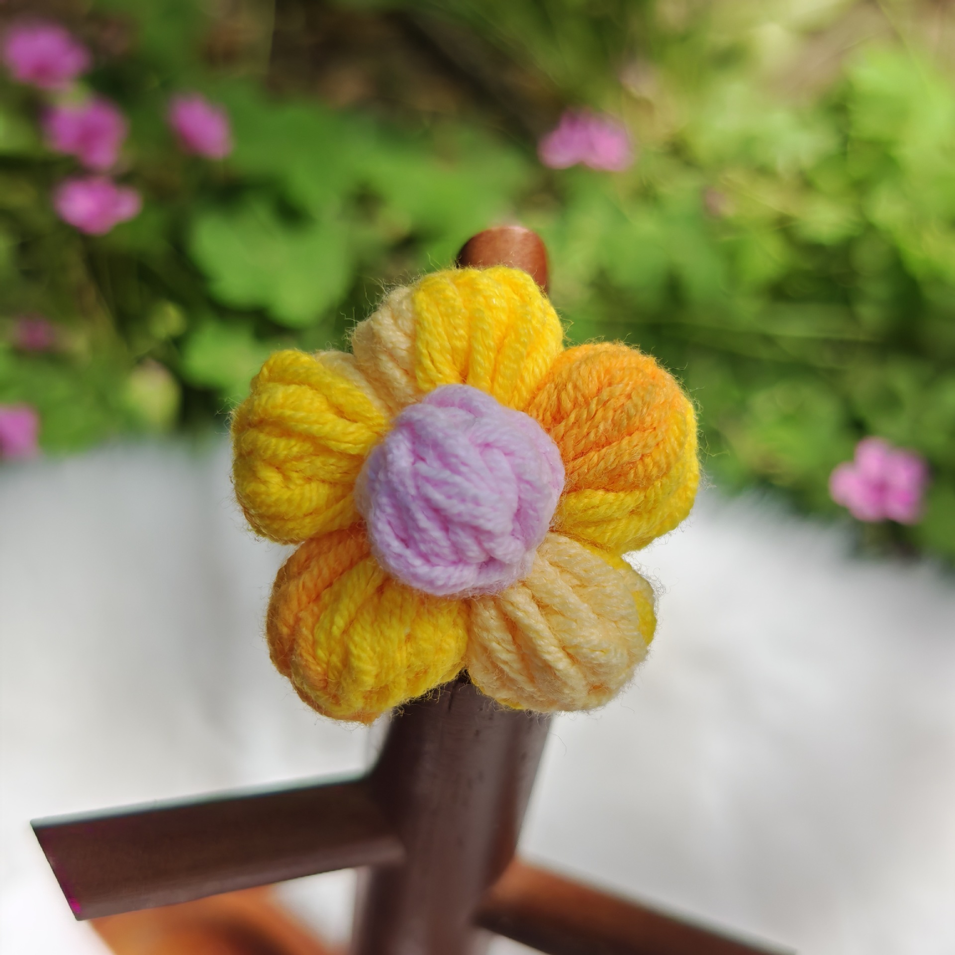 그라데이션 노란색 헤어밴드