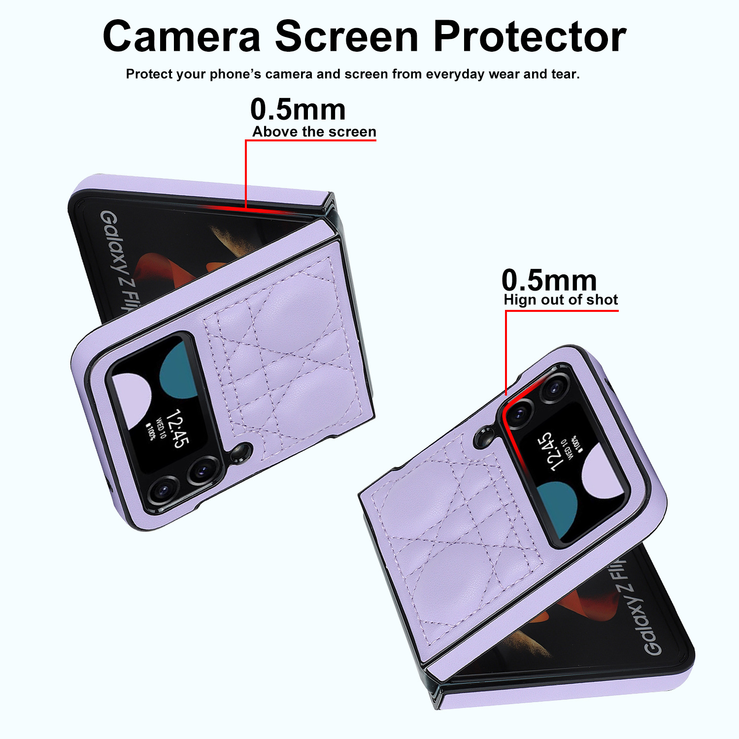 Suitable for Samsung ZFLIP3/4 3D diamond grid Galaxy Z Fold3/4 foldable screen trendy brand skin feel phone case_voghion.com