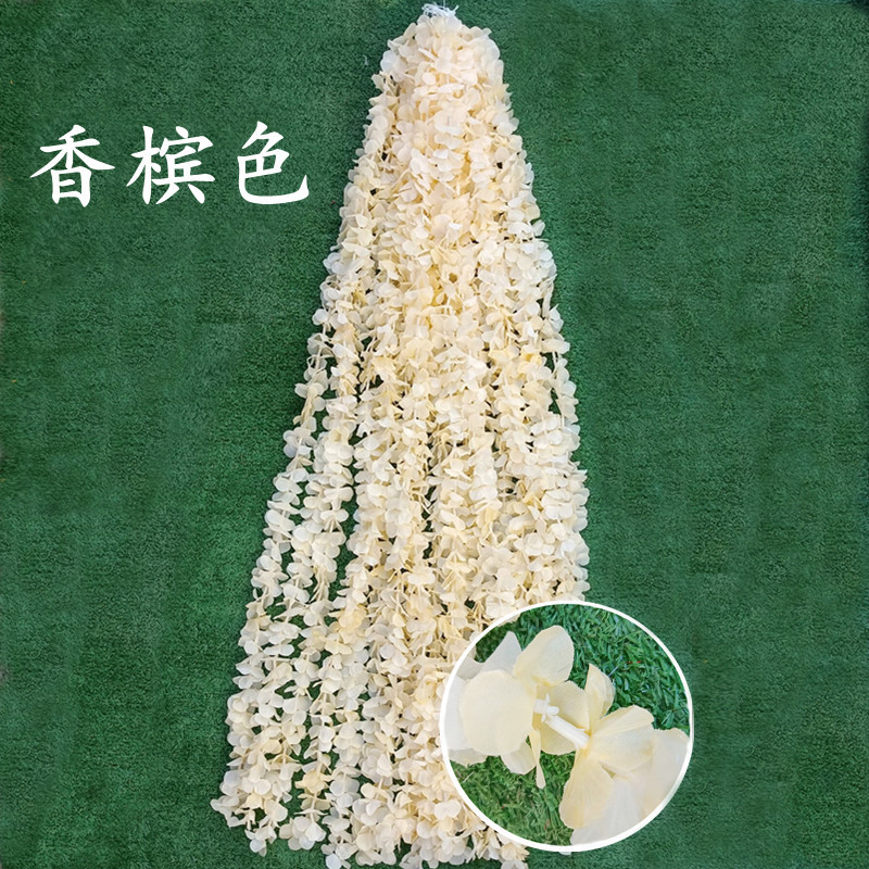 Decoración de la boda flor artificial imitación cadena de orquídeas tiras de flores de glicina decoración de techo de auditorio de bodas plástico orquídea falsa