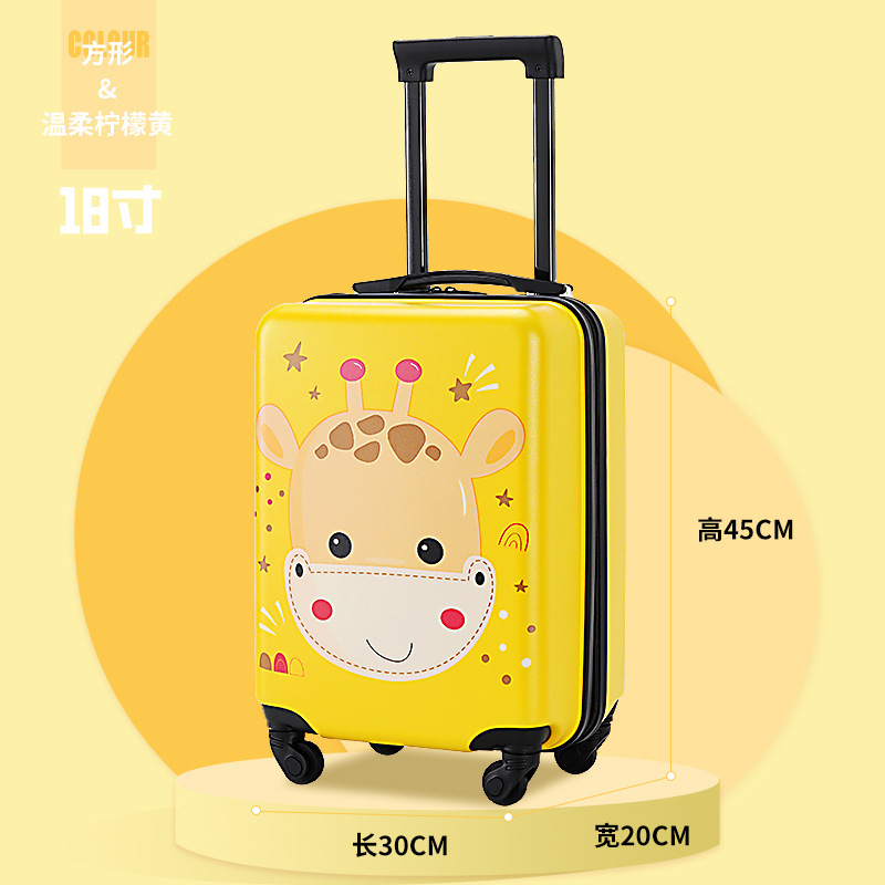 18-pulgadas equipaje caja de la carretilla de los niños al por mayor regalo caso de dibujos animados maleta universal rueda de embarque caso mochila