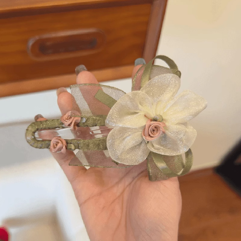 甜美小清新花朵发夹森系高级感刘海侧边夹海边氛围感拍照发饰头饰|undefined