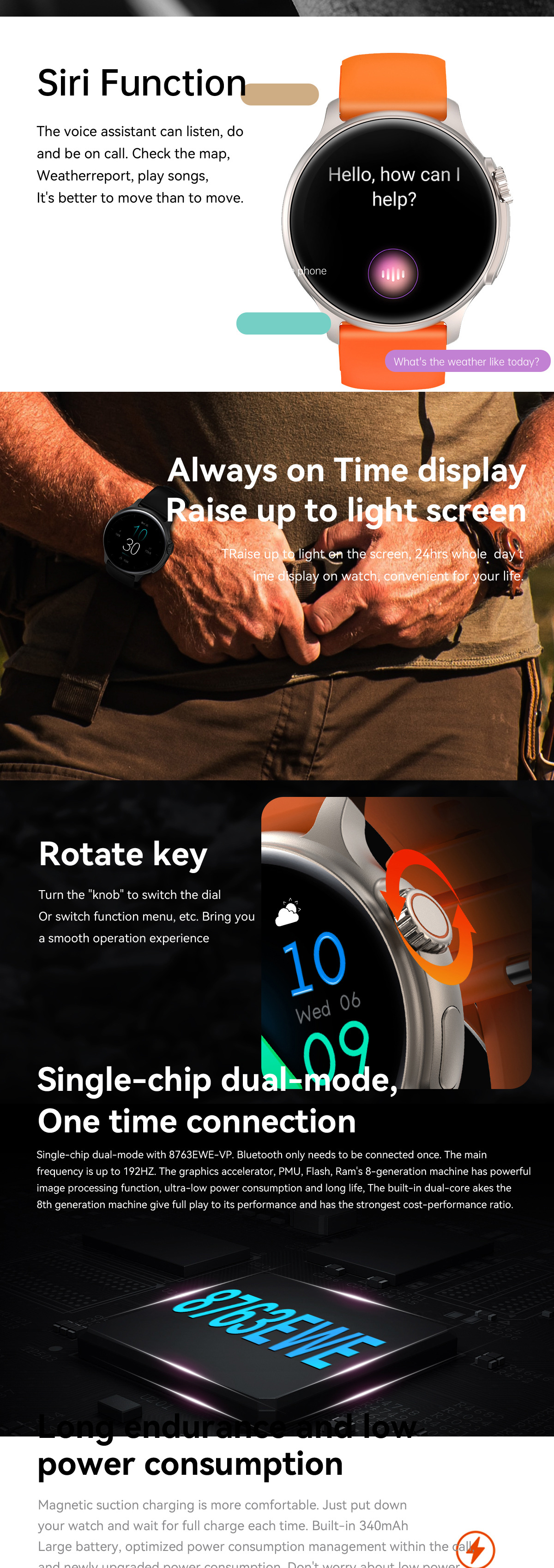 Smart Watch K58 1.43 inch Screen Ultra Series Bluetooth Call_voghion.com