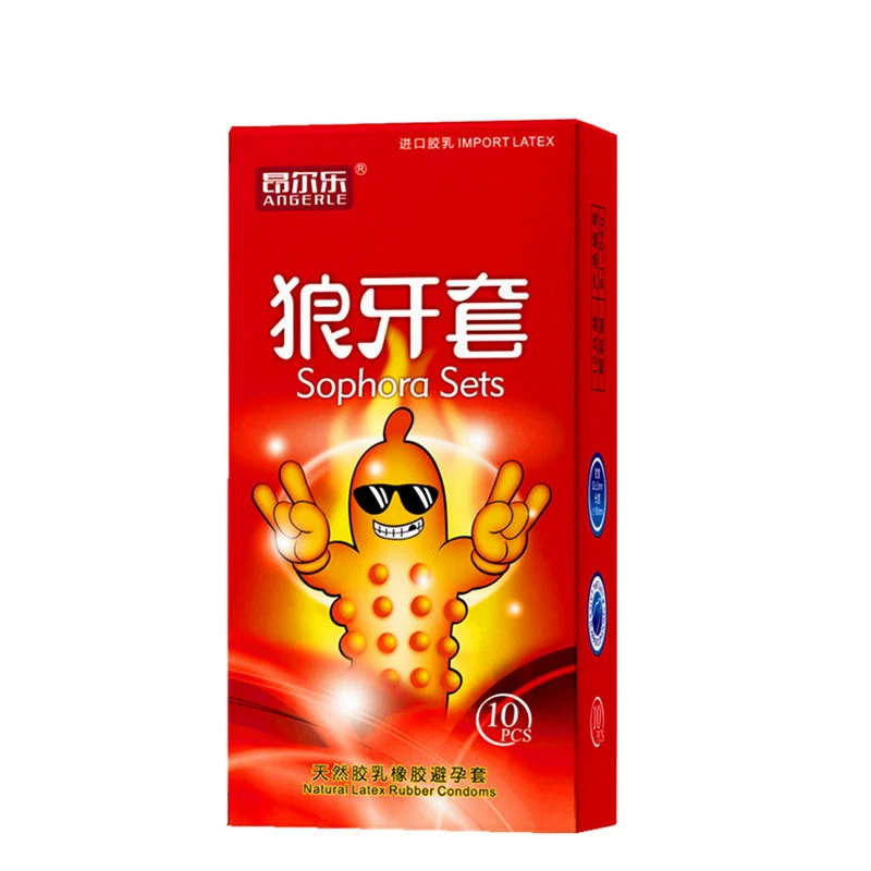 Condoms pack — 10 pcs, ultra‑thin, 3D granules or long‑lasting variants