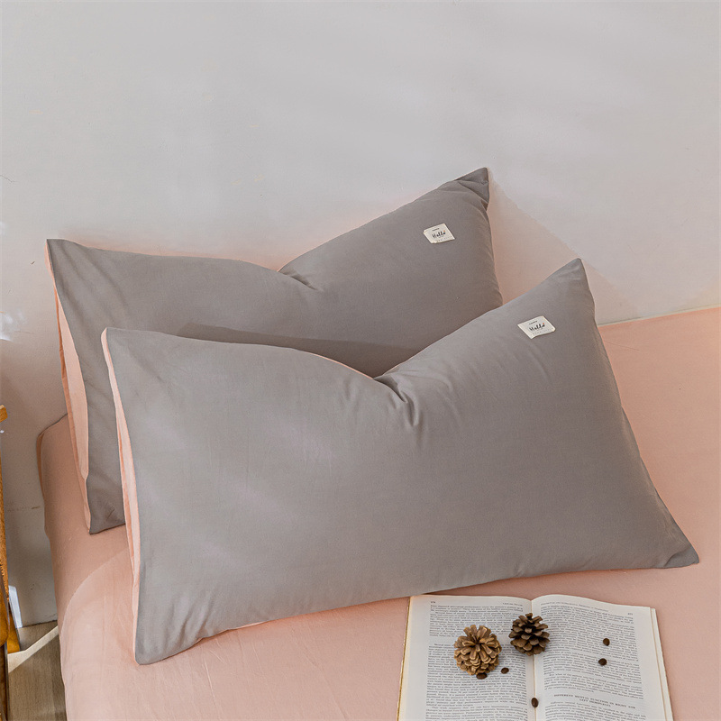 Funda de almohada Par de algodón Funda de núcleo de almohada simple para adultos Funda de almohada para niños Funda de revestimiento de núcleo de almohada Funda de almohada individual Hogar