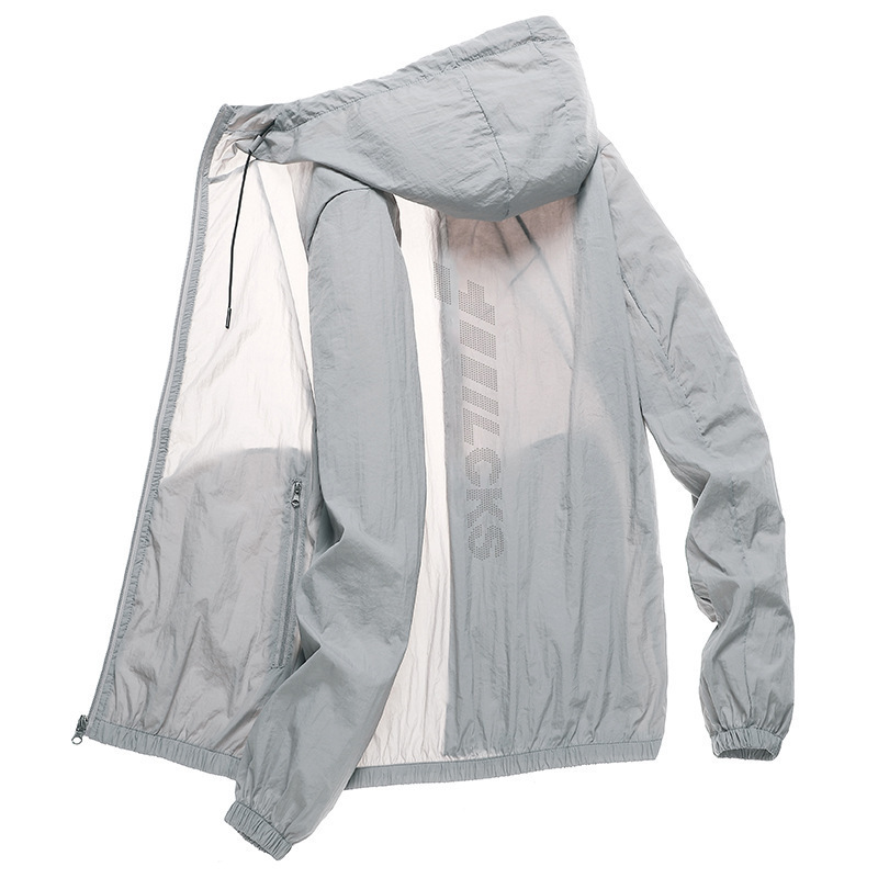 Summer Sun Protection Clothing for Men, Casual Fishing Outdoor Sports Windbreaker, Trendy Ultra-Thin Men's Skin Jacket, Breathable Outerwear