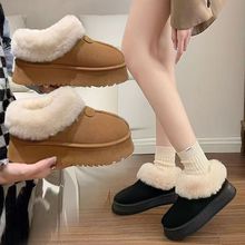 2025新款冬季雪地靴女厚底时尚百搭舒适加绒加厚防滑学生休闲棉鞋