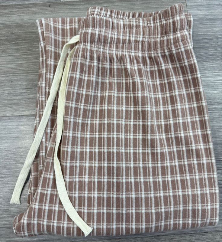粉色多巴胺德绒格子家居裤女秋冬加厚垂坠感阔腿裤休闲慵懒直筒裤|undefined