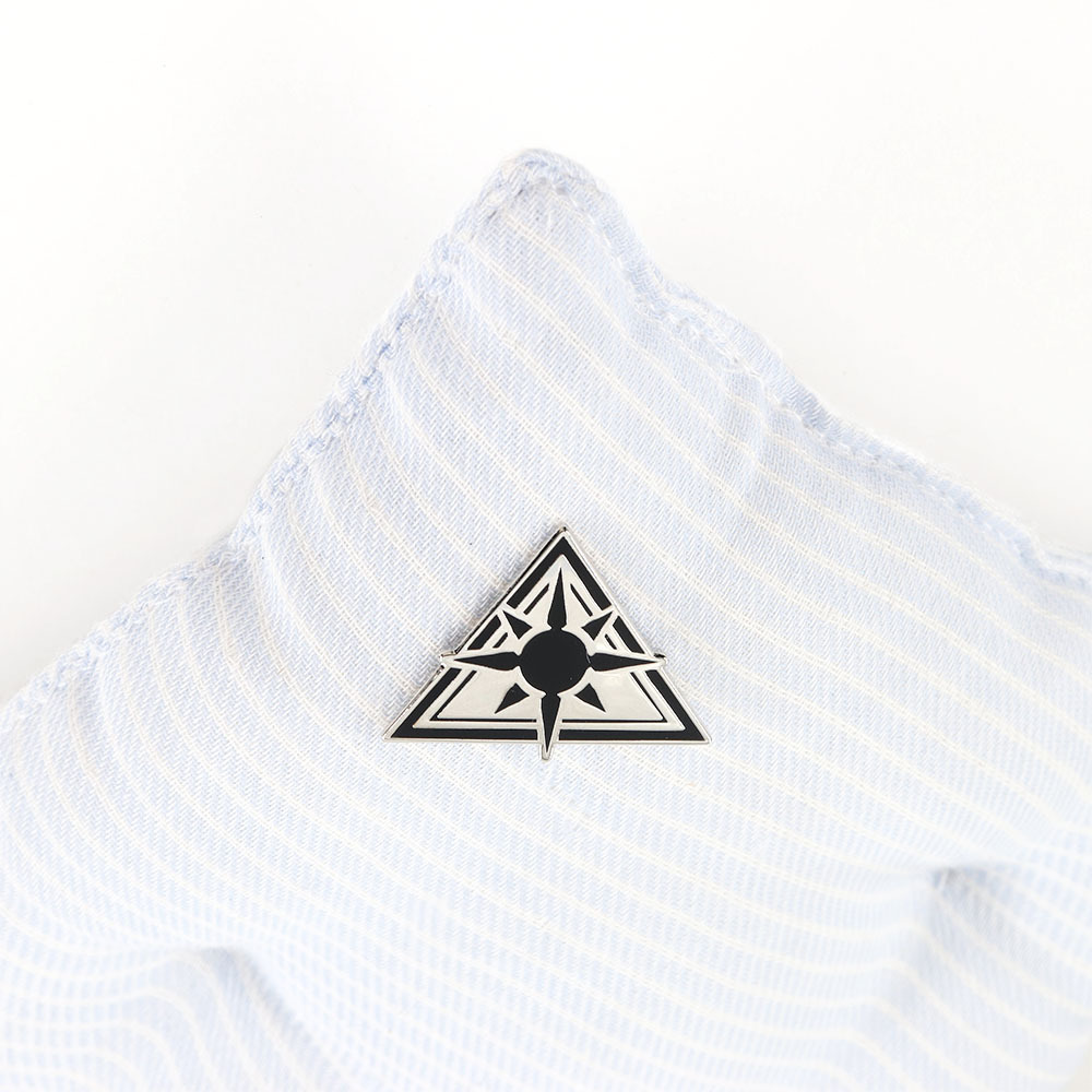 Blue Archive Abadoss School Emblem Metal Brooch Student Id Pattern Enamel Pin Accessories Triangular Badge