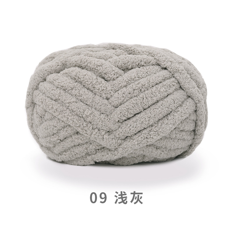 Bola de nieve gato cola 2cm grueso dedo bufanda lana DIY hecho a mano Super gruesa tira de hielo hilo tejido manta nido mascota