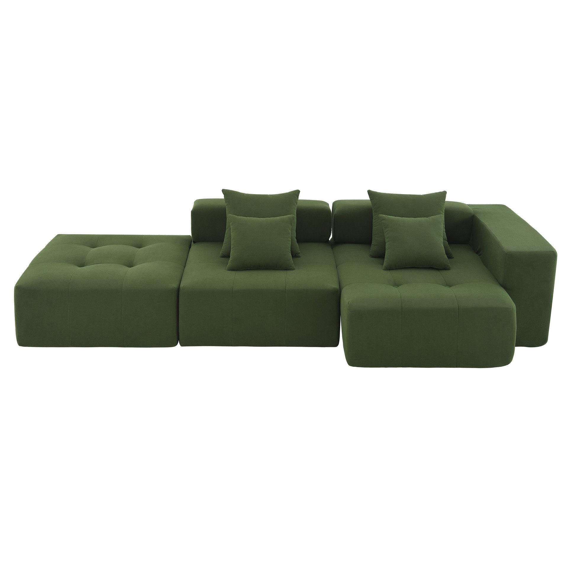 Mini sala de estar estilo italiano simple muebles combinados módulo cuadrado sofá de tela de ocio