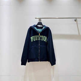 L家复古宽松慵懒风开衫连帽针织衫男秋冬2025新款外套情侣