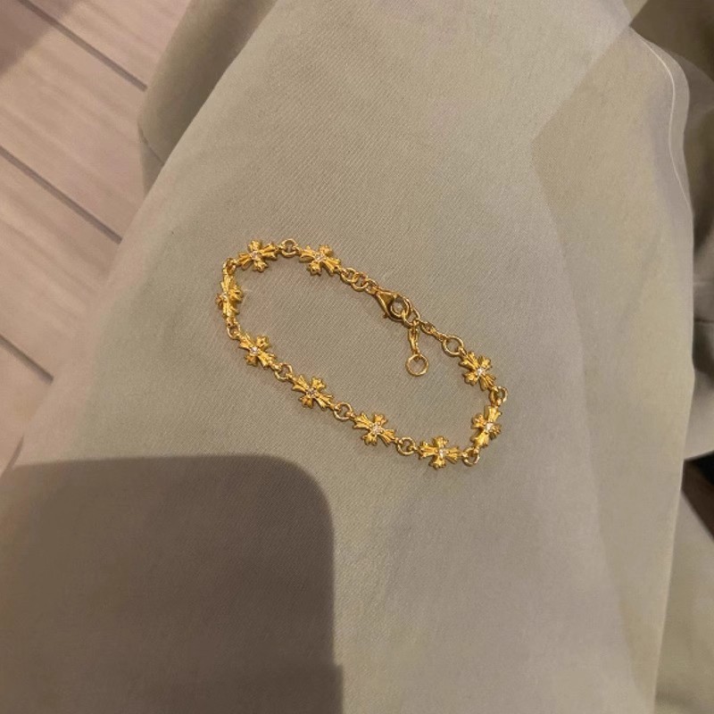 中古十字架手链女款2025新款轻奢小众精致可调节手串女款个性气质|undefined