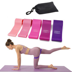 Manufacturer's Gradient Pink Resistance Band Squat Buttocks Elastic Circle TPE Slimming Legs and Slimming Arms Tension Band