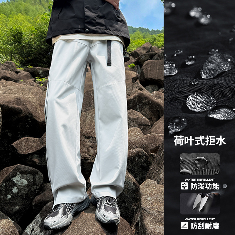 NASA户外登山三防机能风冲锋裤男士春秋季2025新款美式工装休闲裤|undefined