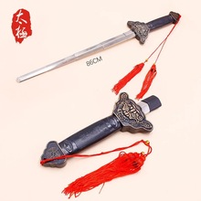 太极剑可伸缩剑折叠剑武术健身晨练不锈钢表演道具古装风舞剑批发