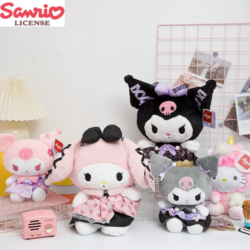 Sanrio genuine Kuromi Melody kt cat Pacha dog plush toy sleeping pillow doll doll