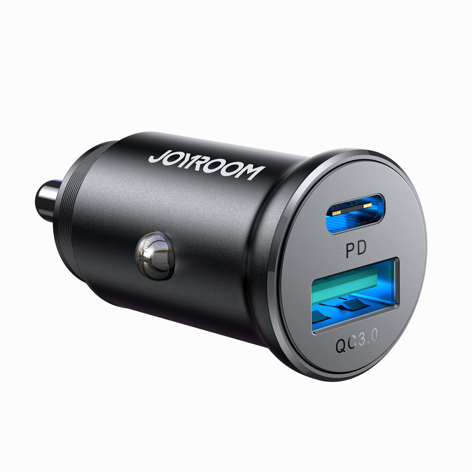 30 WFast Charging Metal Mini Car Mobile Phone Charger PDDual Port Charger Sturdy And Durable QC3.0 Car