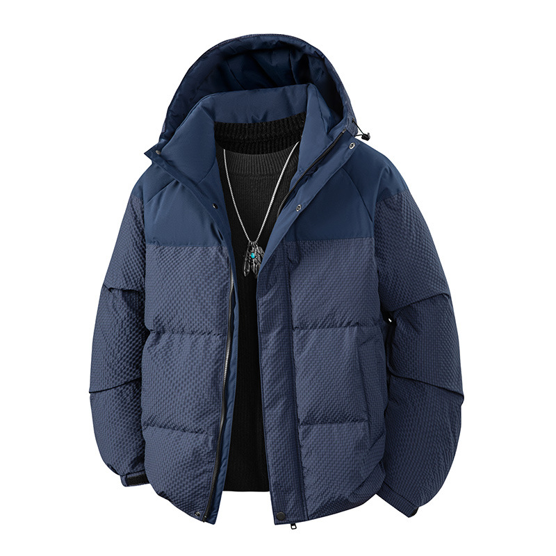 2025 invierno nuevo chaqueta de plumón para hombres gruesa cálida chaqueta blanca con chaqueta casual con capuchón ropa de hombre image 9