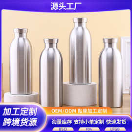 新款创意牛奶瓶304双层真空不锈钢保温杯户外小口运动水壶水杯
