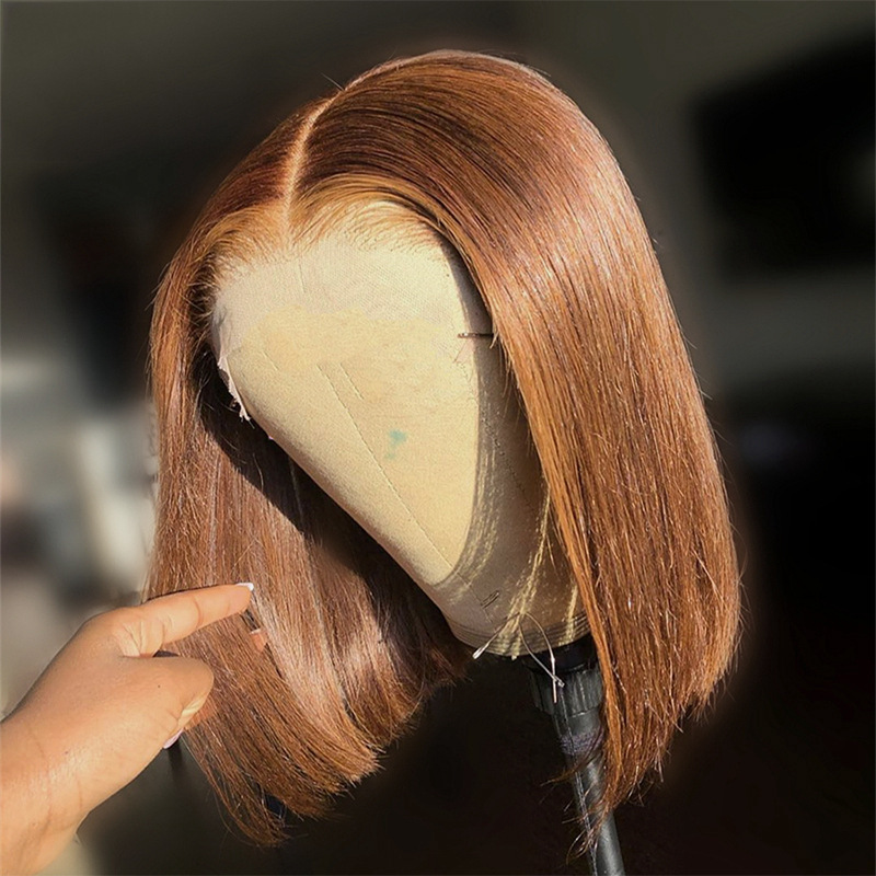 跨境鲍勃wigs 欧美女士短直发波波头 前蕾丝假发 化纤头套|undefined