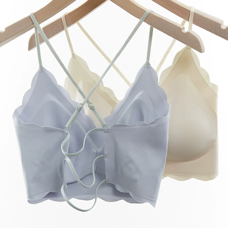 Summer comfortable wireless bra, breathable push up bra, beautiful back, strap bra