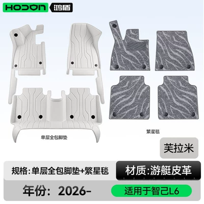 Modelə uyğun ayaqaltı floor mats, 2026 model car - zhiji-l62027-2027-model-double-layer-foot-mat-flami-gray-starry-blanket-with-starry-embellishments