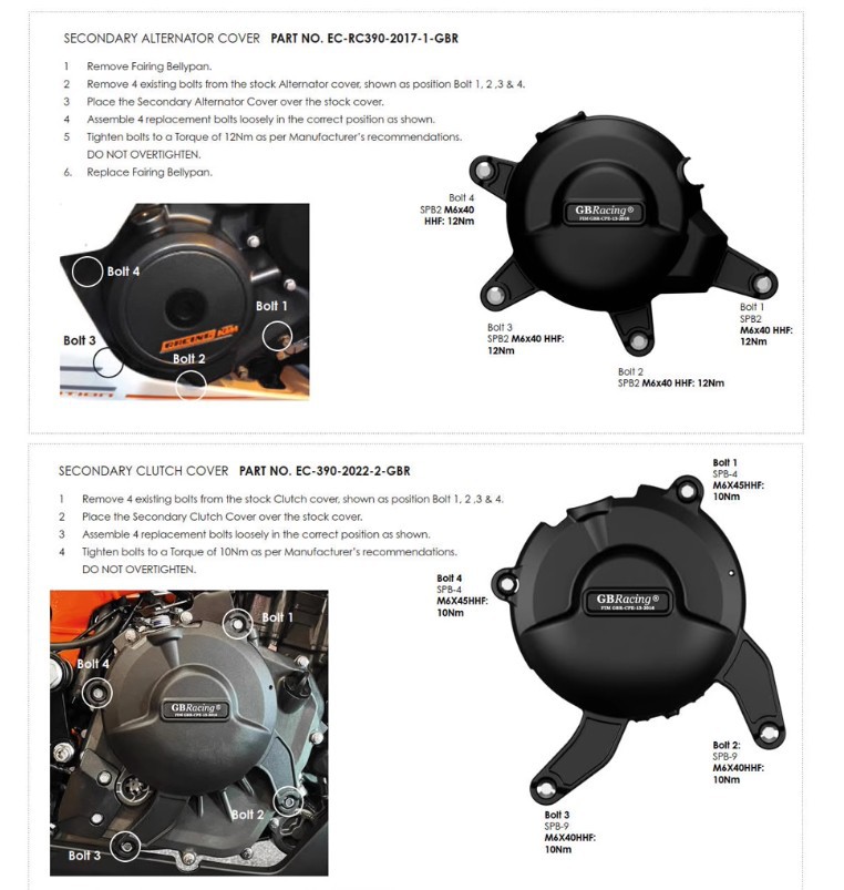 Applicable to KTM RC 390 22-23 Duke 390 22-23 Engine Anti-fall Protective Cover Anti-fall Side Cover